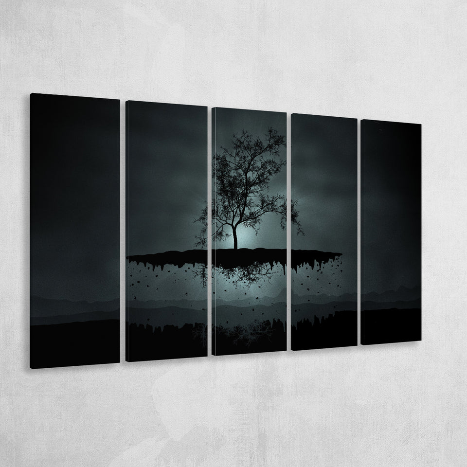 Gothic Theme Canvas Art, Dark Gothic, 5 Panel B Canvas Prints Wall Art, Extra Large Canvas Decor