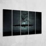 Gothic Theme Canvas Art, Dark Gothic, 5 Panel B Canvas Prints Wall Art, Extra Large Canvas Decor