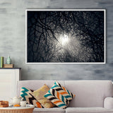 Gothic Theme Canvas Art, Dead Forest Art Framed Canvas Prints Wall Art, Floating Frame, Large Canvas Home Decor
