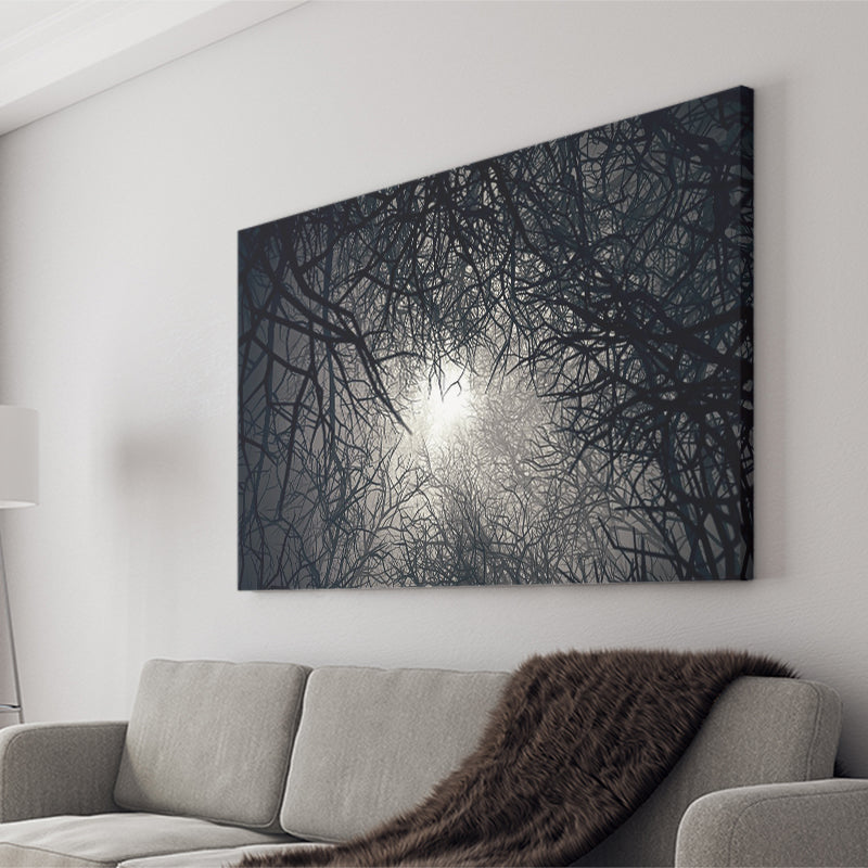 Gothic Theme Canvas Art, Dead Forest Art Canvas Prints Wall Art, Home Living Room Decor, Large Canvas