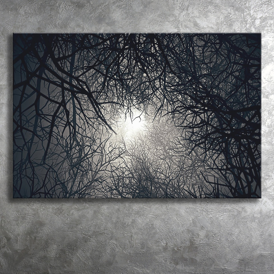 Gothic Theme Canvas Art, Dead Forest Art Canvas Prints Wall Art, Home Living Room Decor, Large Canvas