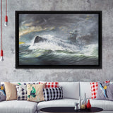 Fira Santorini South Aegean Greece Framed Canvas Prints Wall Art - Painting Canvas, Wall Decor, For Sale