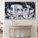 Graffiti Art Canvas 3 Face Graffiti Extra Large Canvas Prints Multi Panels B Wall Art Prints Home Decor