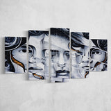 Graffiti Art Canvas 3 Face Graffiti Large Canvas Prints Multi Panels Wall Art Prints Home Decor