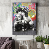Graffiti Cute Love Painting Canvas Wall Art - Canvas Prints, Painting Canvas, Canvas Art, Prints for Sale