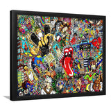 Graffiti Music Collage Music Collage Framed Art Prints Wall Decor - Painting Prints, Framed Picture