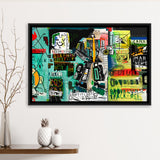 Graffiti Street Art Framed Canvas Prints Wall Art Decor, Framed Picture, Floating Frame