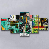 Graffiti Street Art 5 Piece Canvas Prints Wall Art Decor, Multi Panels, Mixed Canvas