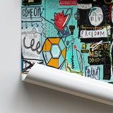 Graffiti Art Print Abstract Poster Prints Wall Art Decor, Unframe, Poster Art