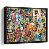 Graffiti Canvas Modern Graffiti Art Framed Canvas Prints Wall Art Decor, Framed Picture, Floating Frame