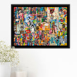 Graffiti Canvas Modern Graffiti Art Framed Canvas Prints Wall Art Decor, Framed Picture, Floating Frame