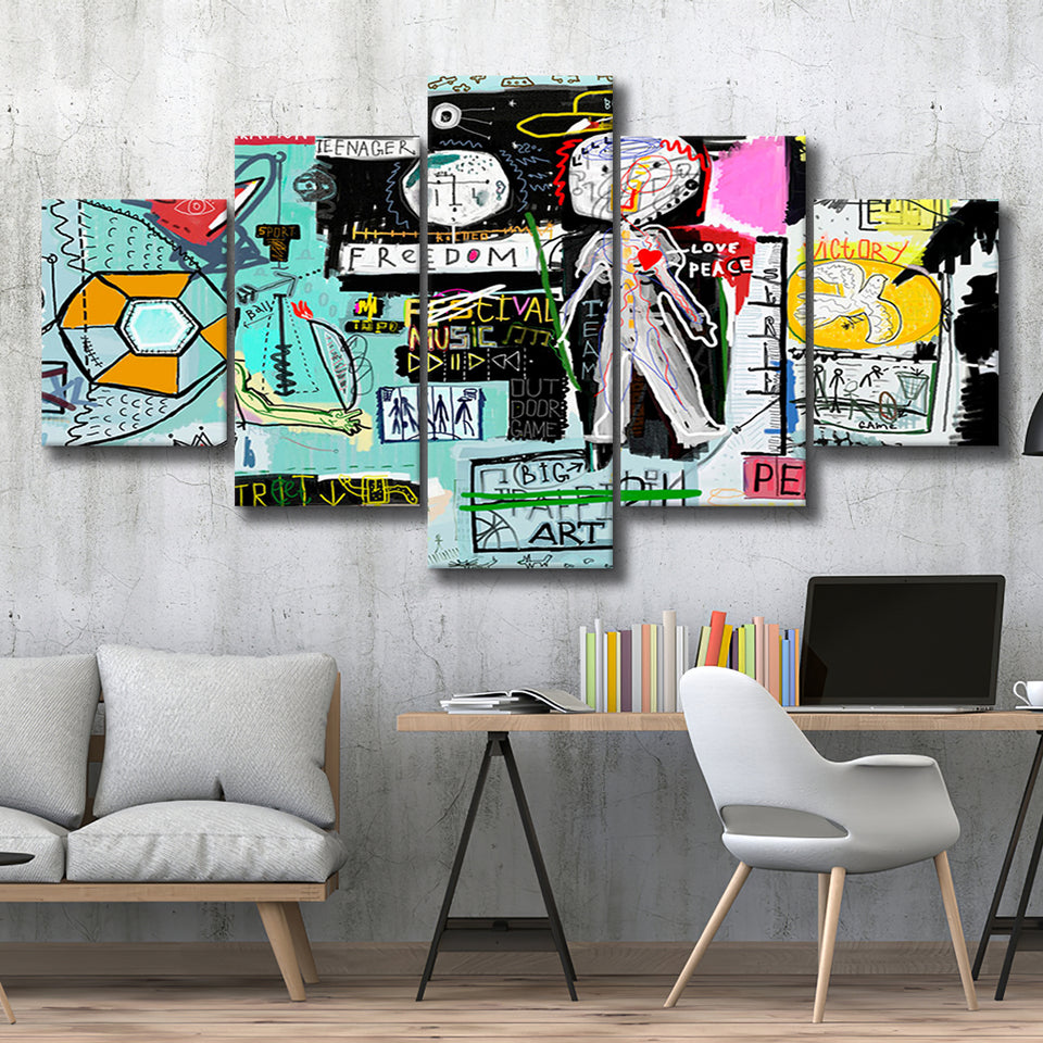 Graffiti Canvas Print Graffiti Abstract Art Large Canvas Prints Multi Panels Wall Art Prints Home Decor