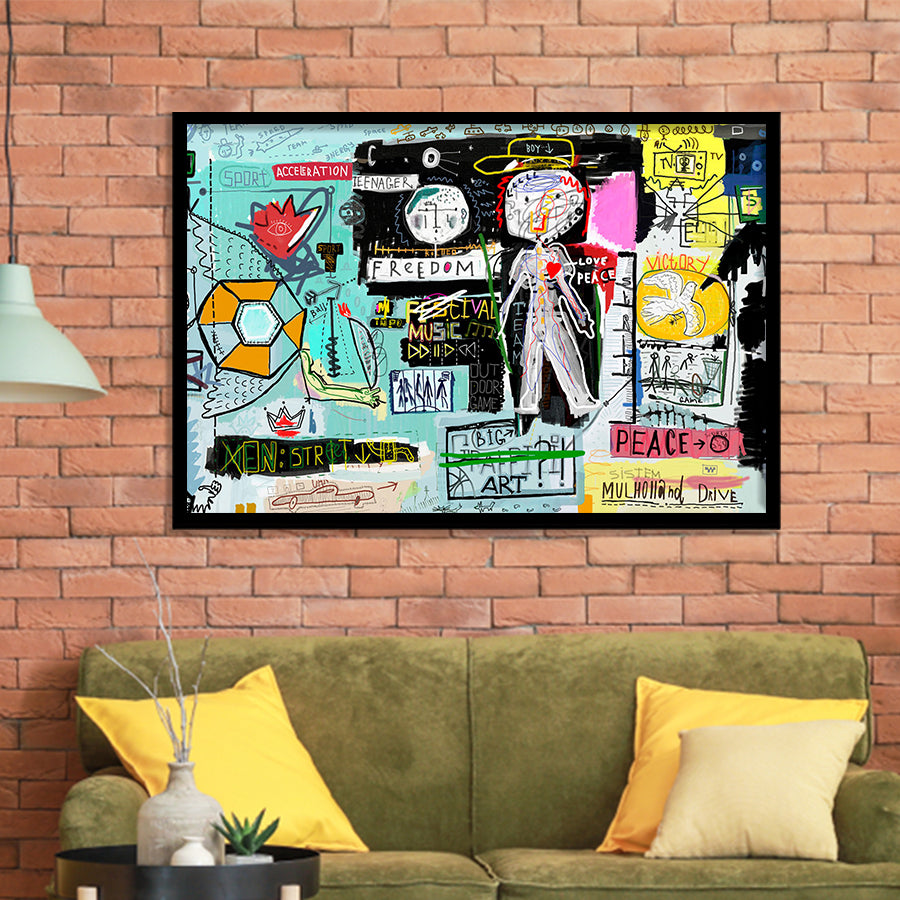 Graffiti Canvas Print Graffiti Abstract Art Framed Art Prints Wall Decor - Painting Art,Framed Picture,For Sale, Ready to hang
