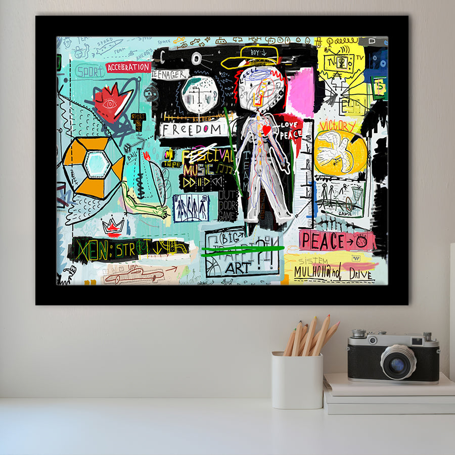 Graffiti Canvas Print Graffiti Abstract Art Framed Art Prints Wall Decor - Painting Art,Framed Picture,For Sale, Ready to hang