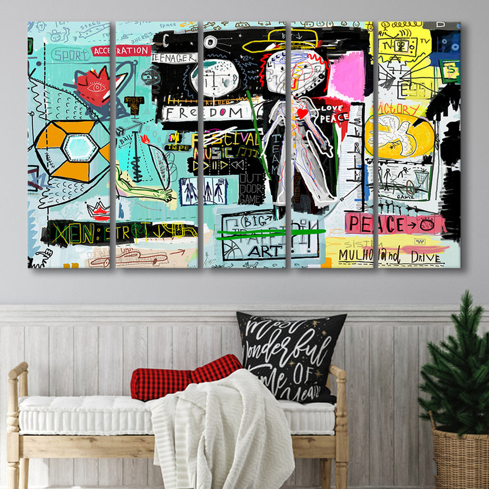 Graffiti Canvas Print Graffiti Abstract Art Extra Large Canvas Prints Multi Panels B Wall Art Prints Home Decor
