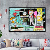 Graffiti Canvas Print Graffiti Abstract Art Framed Art Prints Wall Decor - Painting Art,Framed Picture,For Sale, Ready to hang