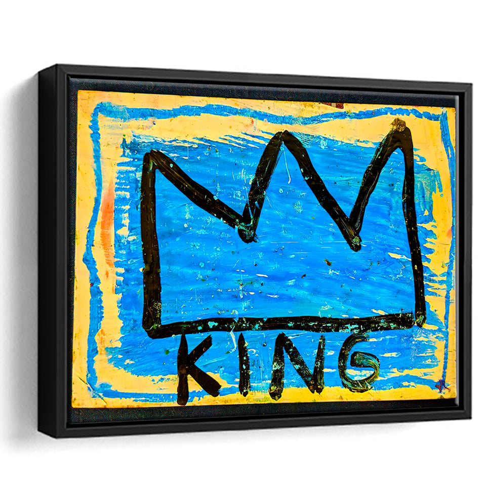 Graffiti Crown Framed Canvas Prints Wall Art Decor, Framed Picture, Floating Frame