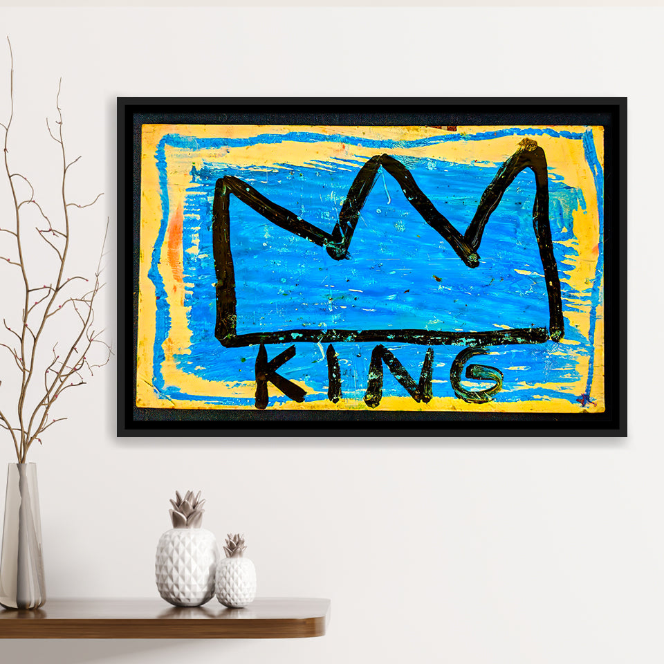 Graffiti Crown Framed Canvas Prints Wall Art Decor, Framed Picture, Floating Frame