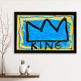 Graffiti Crown Framed Canvas Prints Wall Art Decor, Framed Picture, Floating Frame