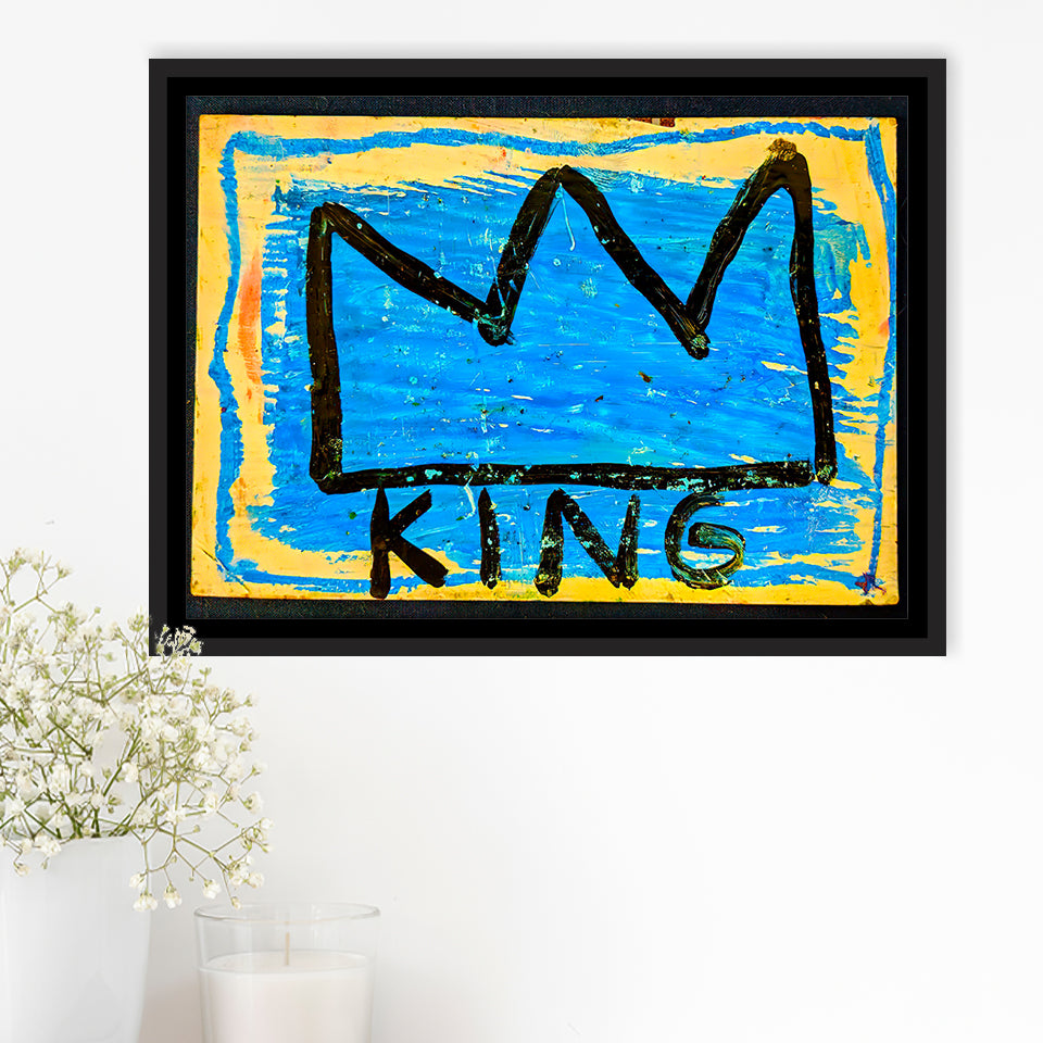 Graffiti Crown Framed Canvas Prints Wall Art Decor, Framed Picture, Floating Frame