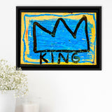 Graffiti Crown Framed Canvas Prints Wall Art Decor, Framed Picture, Floating Frame