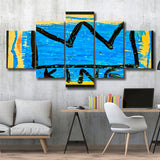 Graffiti Crown 5 Piece Canvas Prints Wall Art Decor, Multi Panels, Mixed Canvas