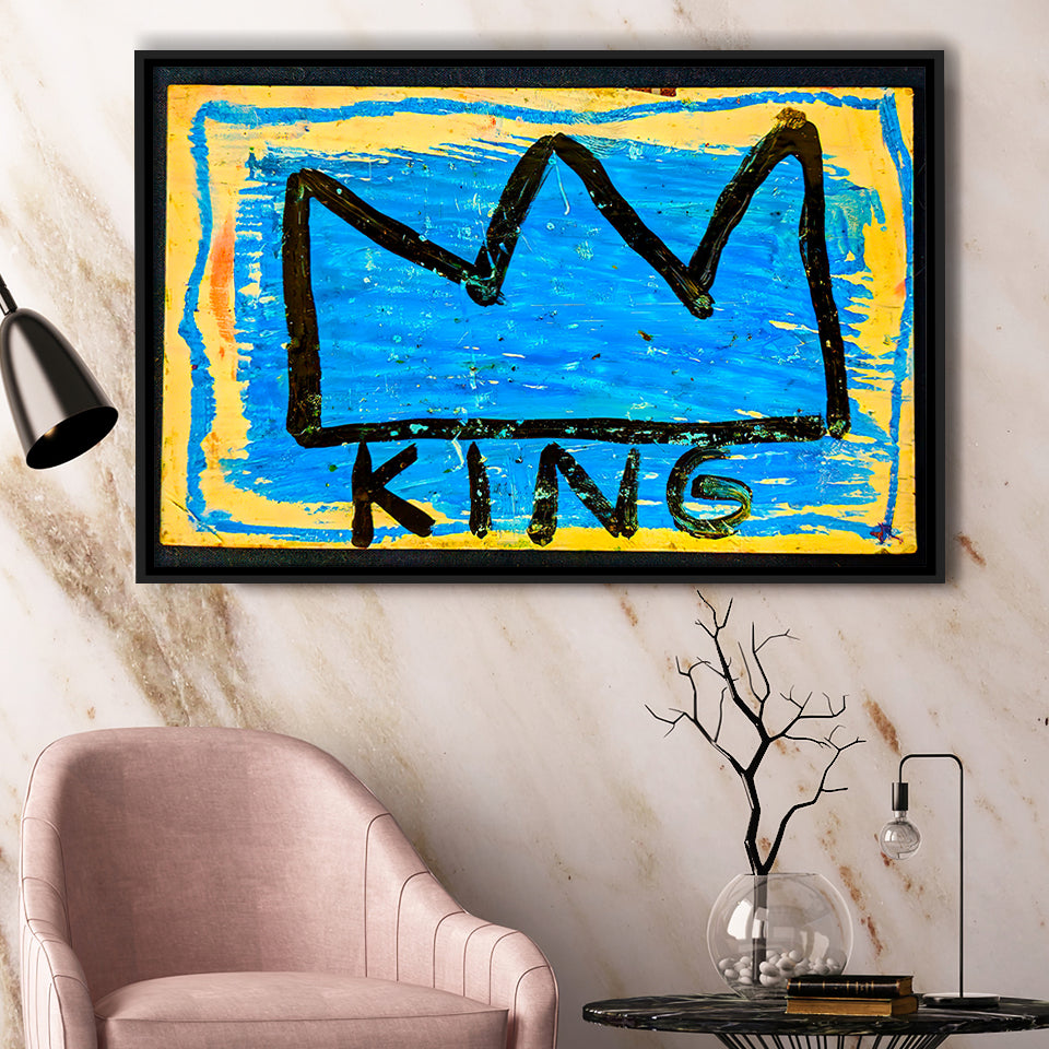 Graffiti Crown Framed Canvas Prints Wall Art Decor, Framed Picture, Floating Frame