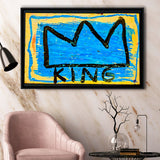Graffiti Crown Framed Canvas Prints Wall Art Decor, Framed Picture, Floating Frame