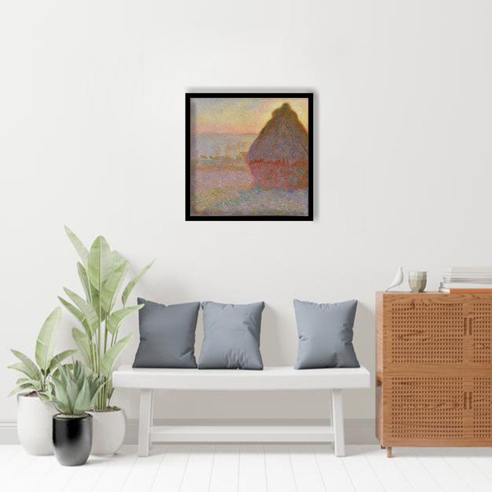 Grainstack (Sunset) By Claude MonetArt Print,Canvas Art,Frame Art,Plexiglass Cover