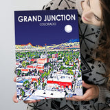 Grand Junction Colorado Art Night Landscape ,City Art Print, Large Canvas, Canvas Print Wall Art Home Decor