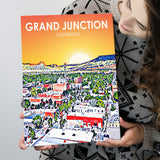 Grand Junction Colorado Art Sunset Landscape ,City Art Print, Large Canvas, Canvas Print Wall Art Home Decor