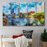 Grand Rapids 5 Piece B Canvas Prints Wall Art Decor, Multi Panels,Large Canvas, Home Decor