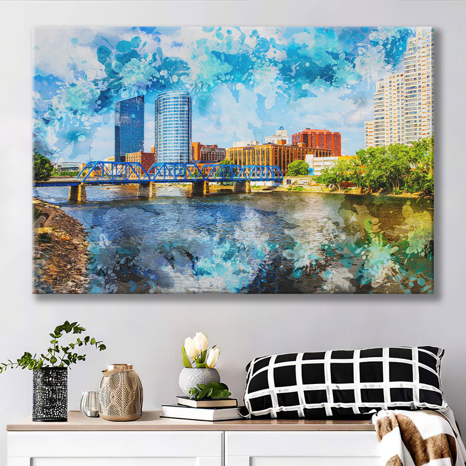 Grand Rapids Canvas Prints Wall Art Decor - Painting Canvas, Art Print, Home Decor, Ready to Hang
