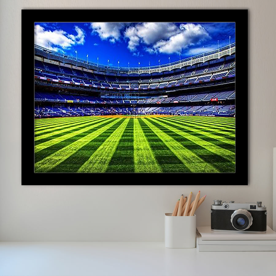 Grass Yankee Stadium, Stadium Canvas, Sport Art, Gift for him, Framed Art Prints Wall Art Decor, Framed Picture