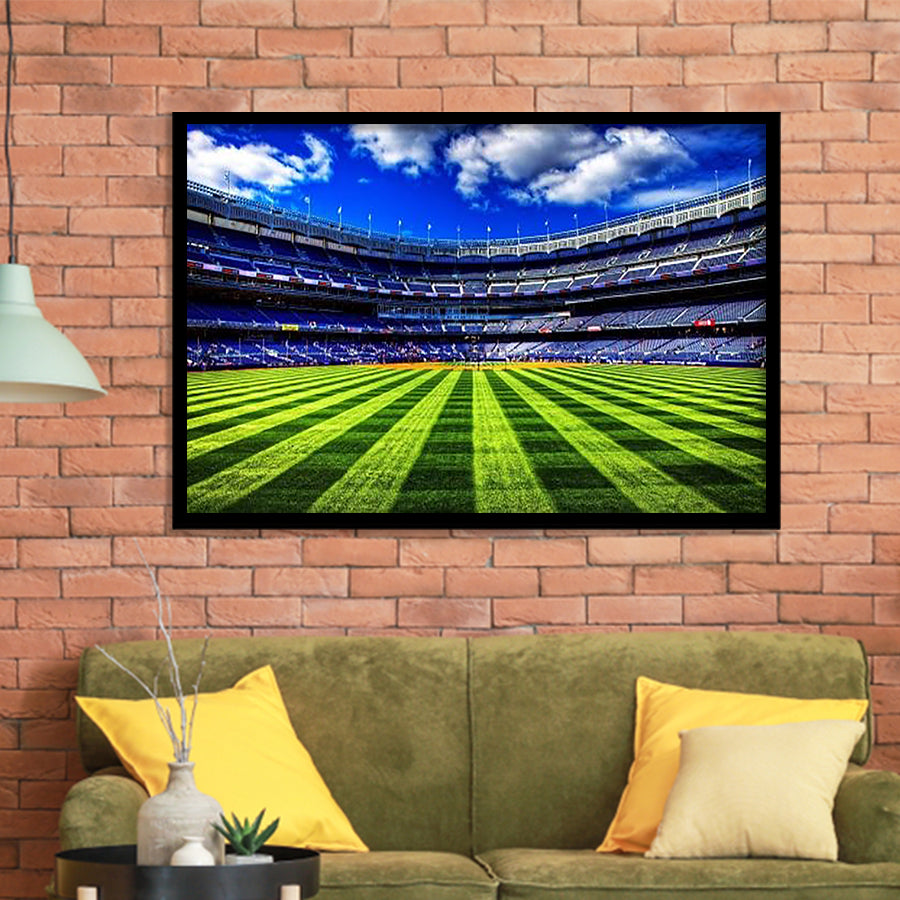 Grass Yankee Stadium, Stadium Canvas, Sport Art, Gift for him, Framed Art Prints Wall Art Decor, Framed Picture