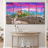 Great Wall China Jinshanling Section 5 Pieces Extra Large Canvas Prints Wall Art Home Decor