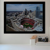 Great American Ball Park, Stadium Canvas, Sport Art, Gift for him, Framed Art Prints Wall Art Decor, Framed Picture