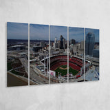Great American Ball Park, Stadium Canvas, Sport Art, Gift for him, Multi Panels B, Canvas Prints Wall Art Decor