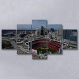 Great American Ball Park, Stadium Canvas, Sport Art, Large Canvas, Multi Panels, Canvas Prints Wall Art Decor