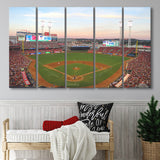 Great American Ball Park in Ohio, Stadium Canvas, Sport Art, Gift for him, Multi Panels B, Canvas Prints Wall Art Decor