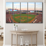 Great American Ball Park in Ohio, Stadium Canvas, Sport Art, Gift for him, Multi Panels B, Canvas Prints Wall Art Decor