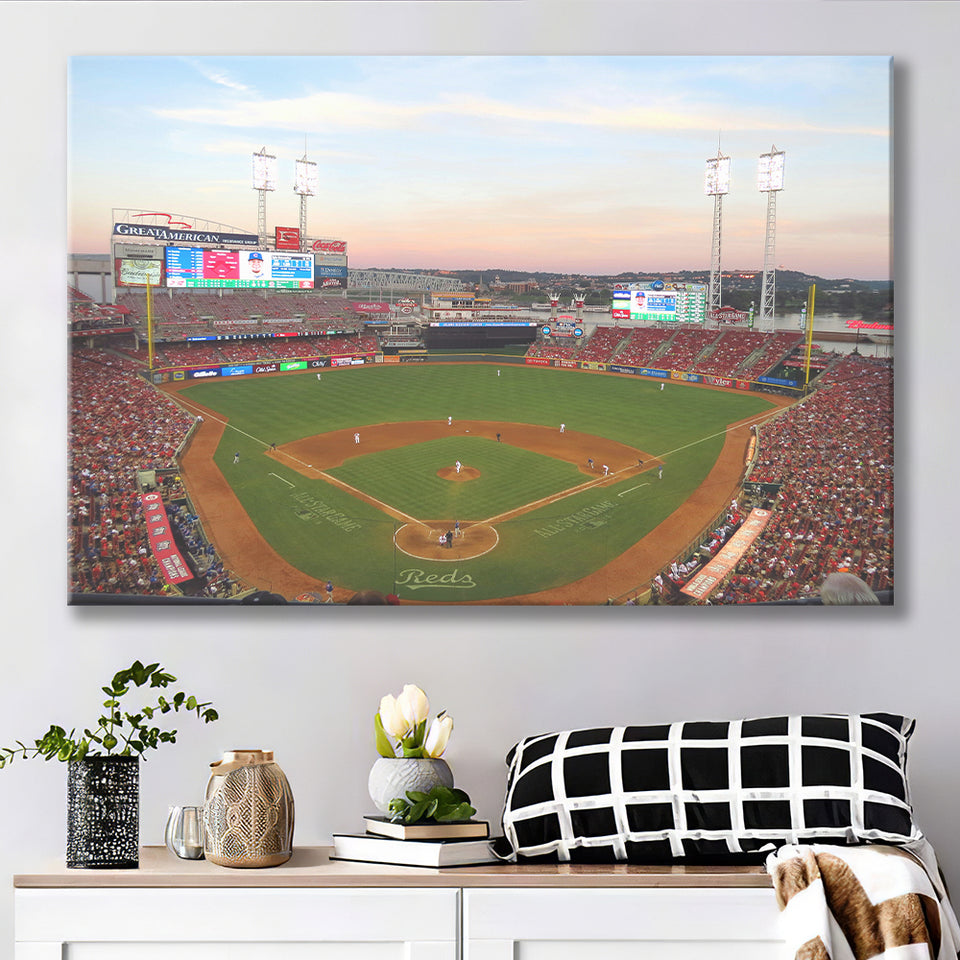 Great American Ball Park In Ohio Canvas Prints Wall Art - Painting Canvas, Wall Decor, Canvas Art, For Sale