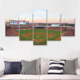 Great American Ball Park In Ohio 5 Pieces Canvas Prints Wall Art - Painting Canvas, Multi Panel, Wall Decor, Canvas Art