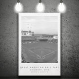 Great American Ballpark Cincinnati Reds Baseball Lovers Black And White Art Canvas Prints Wall Art Home Decor