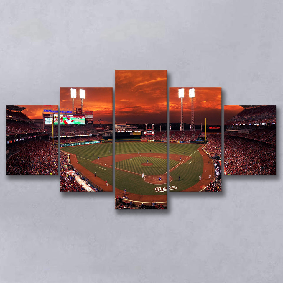 Great American Ballpark, Stadium Canvas, Sport Art, Large Canvas, Multi Panels, Canvas Prints Wall Art Decor