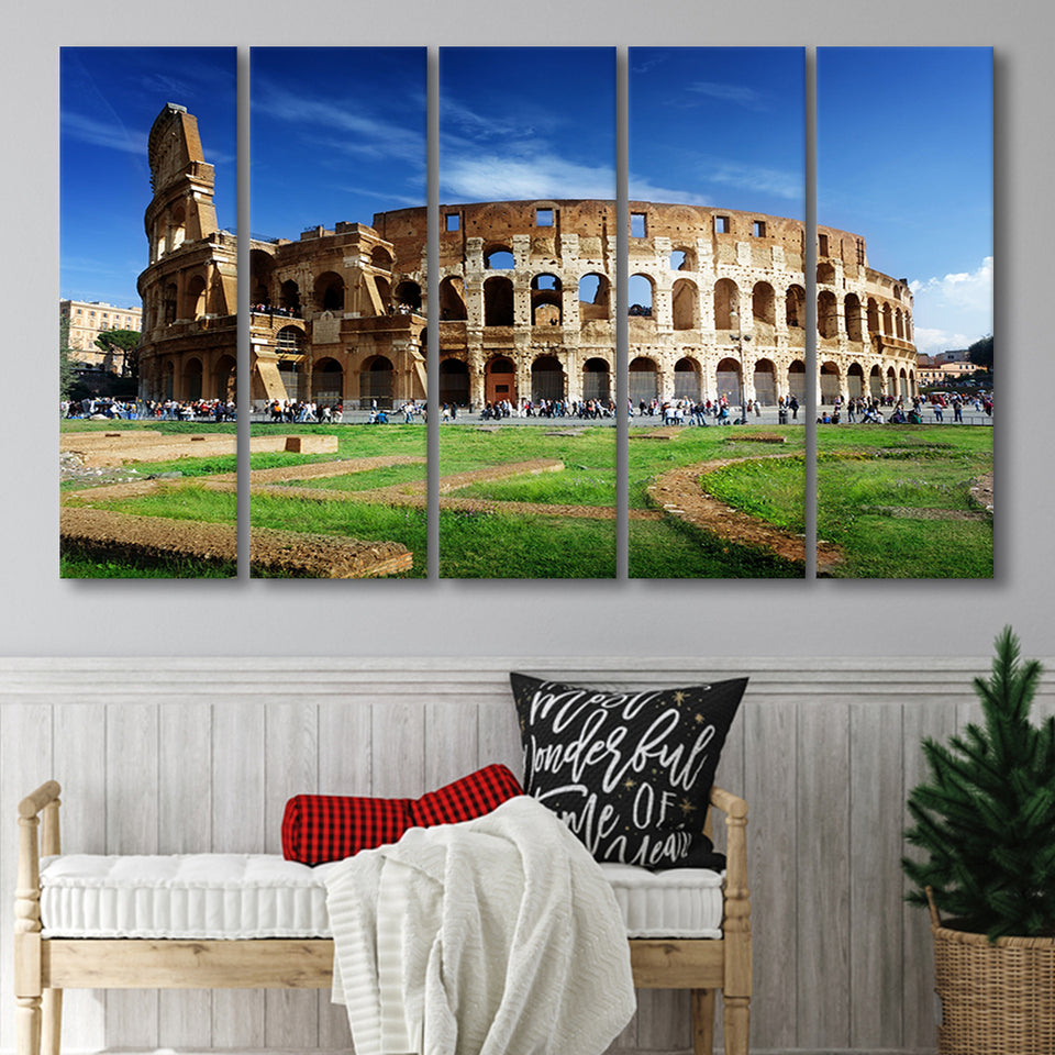 Great Colosseum, Stadium Canvas, Sport Art, Gift for him, Multi Panels B, Canvas Prints Wall Art Decor