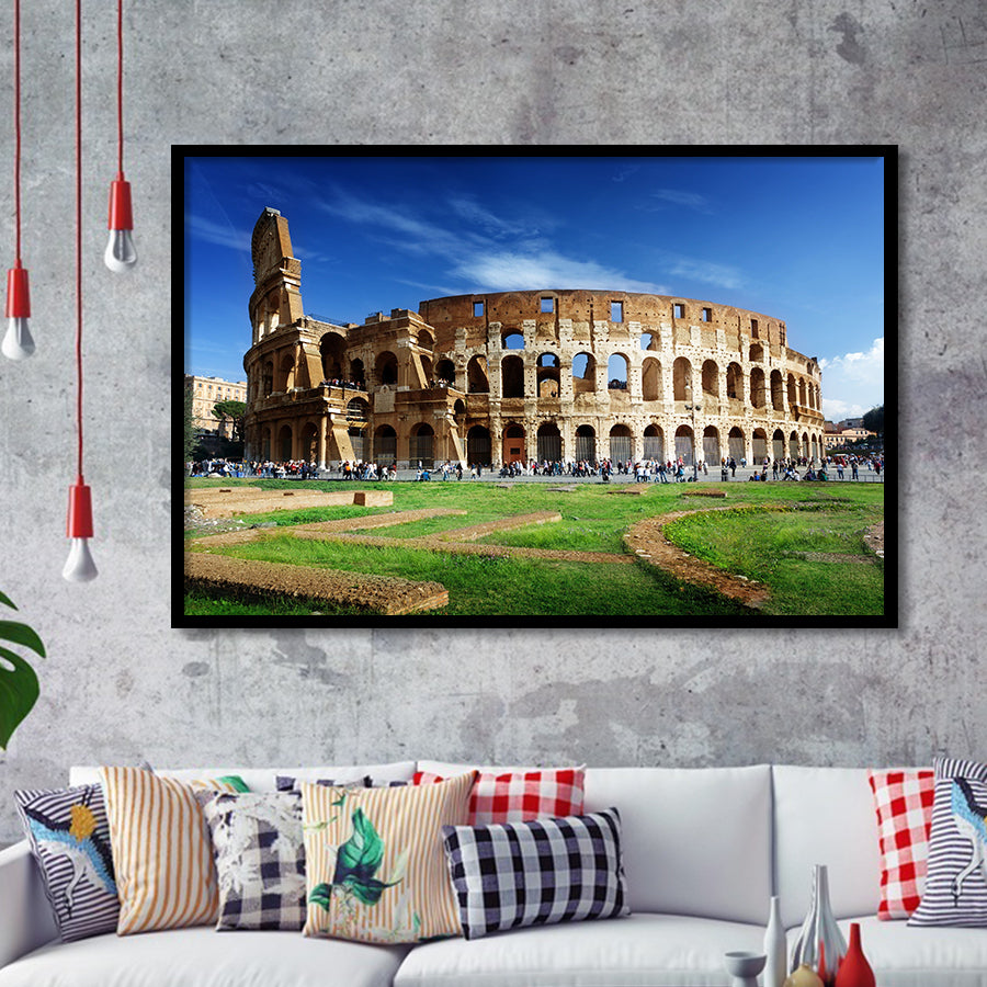 Great Colosseum, Stadium Canvas, Sport Art, Gift for him, Framed Art Prints Wall Art Decor, Framed Picture