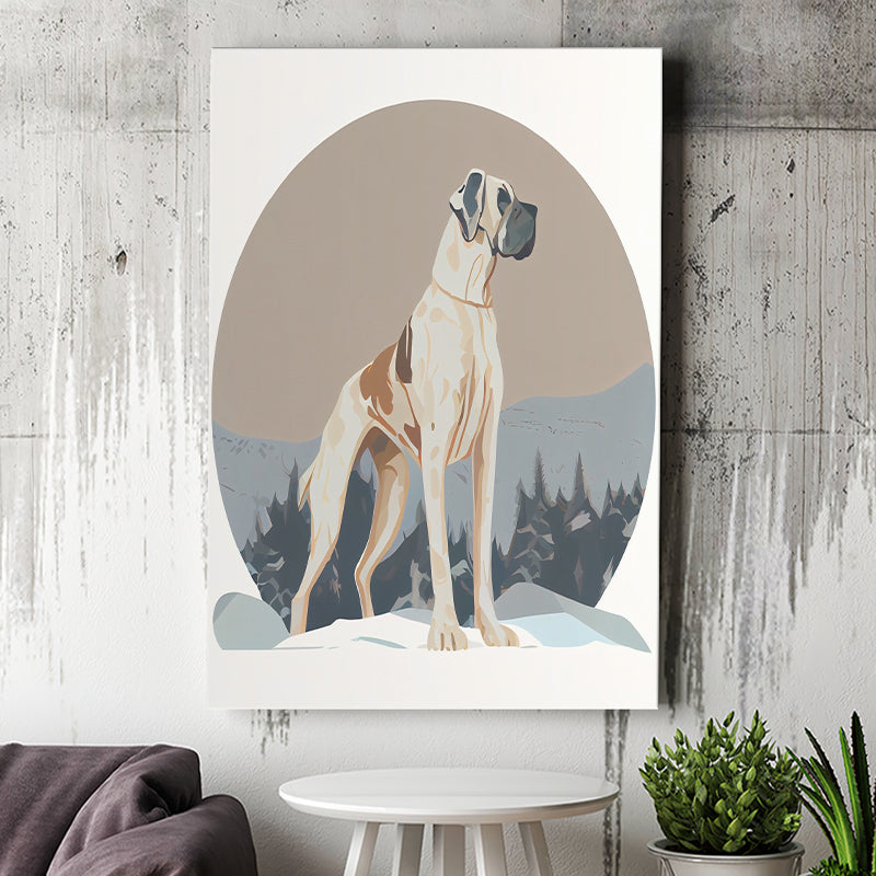 Great Dane Retro Art Print ,City Art Print, Large Canvas, Canvas Print Wall Art Home Decor