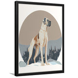 Great Dane Retro Art Print, City Art Print, Framed Art Print Wall Art Home Decor, Framed Picture