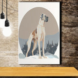 Great Dane Retro Art Print ,City Art Print, Large Canvas, Canvas Print Wall Art Home Decor